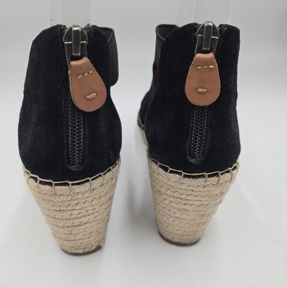 Gentle Souls Kenneth Cole Women's Espadrille Wedge Sandals Black Size 9 M Peep - Picture 4 of 6